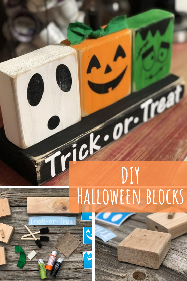 DIY trick or treat d?cor. Make your own set of Halloween blocks - DIY trick or treat d?cor. Make your own set of Halloween blocks -   19 diy Crafts halloween ideas