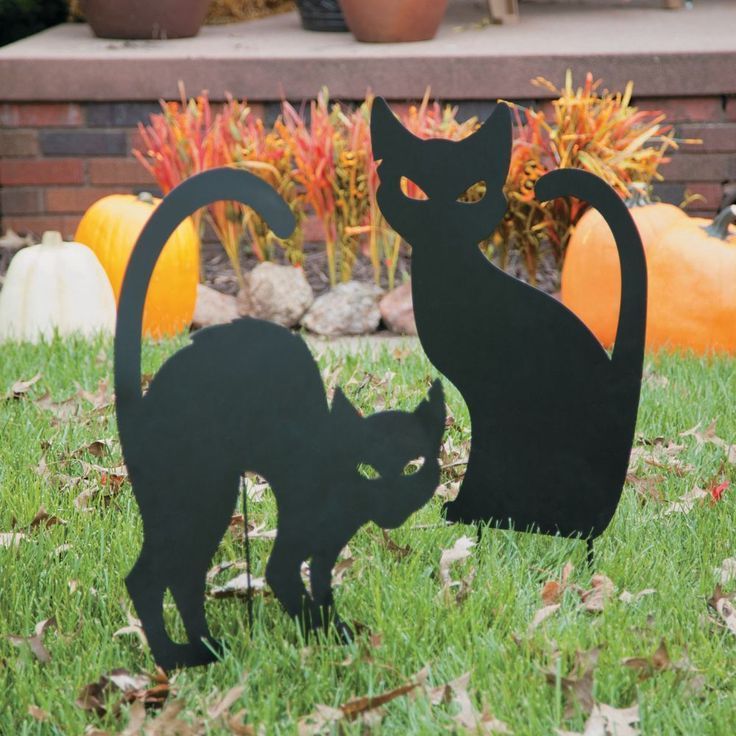Silhouette Cat Yard Signs Halloween Decorations | Oriental Trading - Silhouette Cat Yard Signs Halloween Decorations | Oriental Trading -   19 diy Crafts halloween ideas