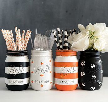 Halloween Mason Jars - Halloween Mason Jars -   19 diy Crafts halloween ideas