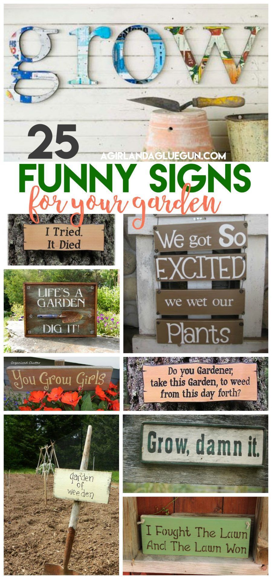 25 super funny Garden signs - A girl and a glue gun - 25 super funny Garden signs - A girl and a glue gun -   19 diy Garden signs ideas