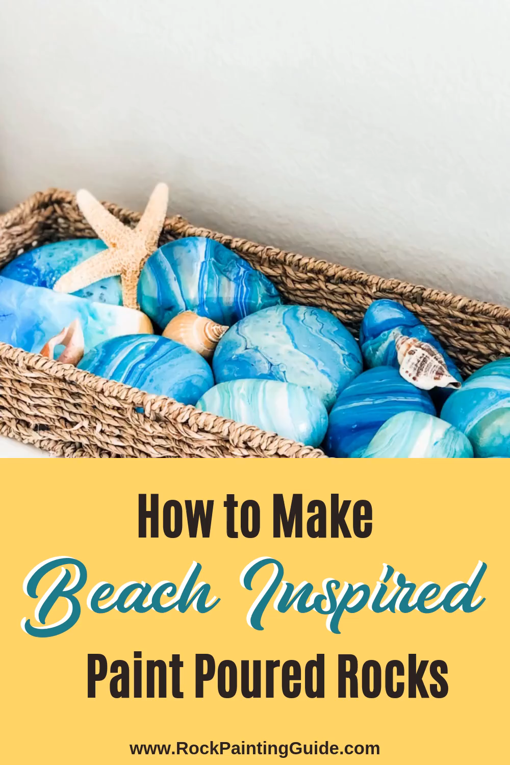 How to Make Beach Inspired Paint Poured Rocks - 2 ways! - How to Make Beach Inspired Paint Poured Rocks - 2 ways! -   19 diy Home Decor beach ideas