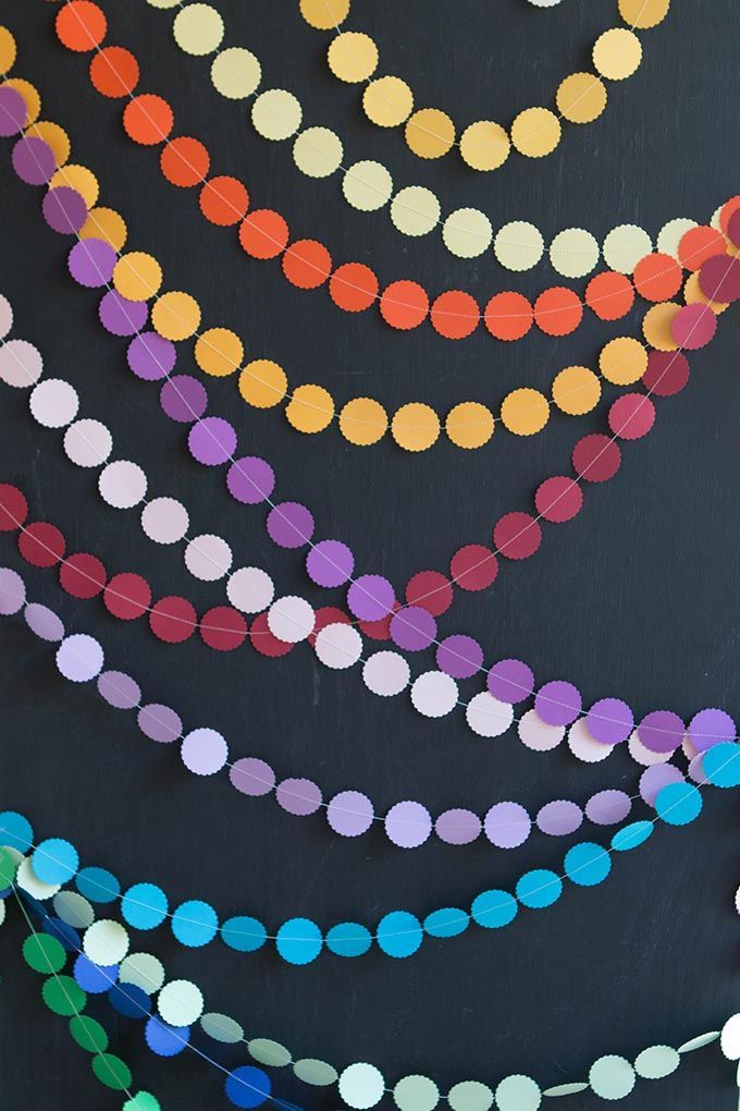 How-To: Easy Sewn Paper Garlands - How-To: Easy Sewn Paper Garlands -   19 diy Paper garland ideas