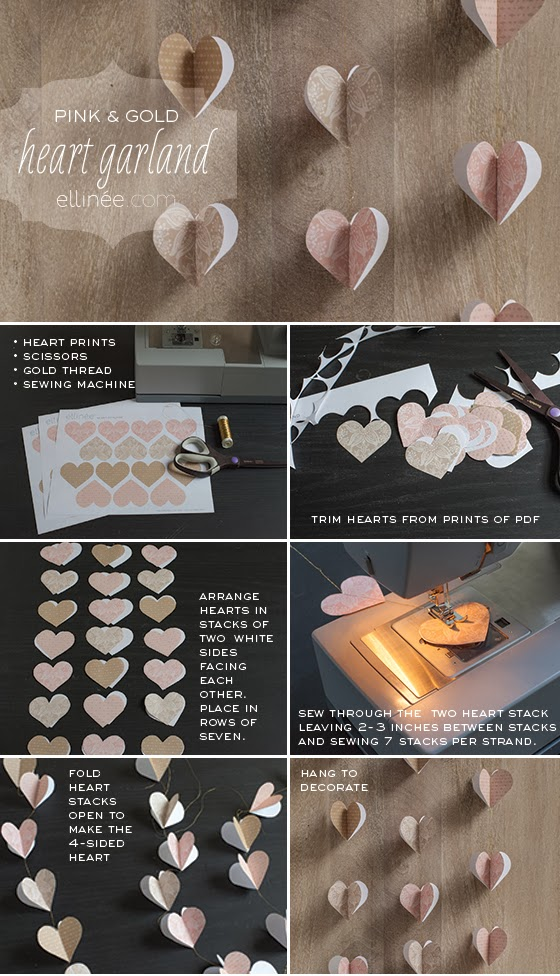 DIY // PAPER HEART GARLAND TUTORIAL + FREE PRINTABLE - Oh So Lovely Blog - DIY // PAPER HEART GARLAND TUTORIAL + FREE PRINTABLE - Oh So Lovely Blog -   19 diy Paper garland ideas