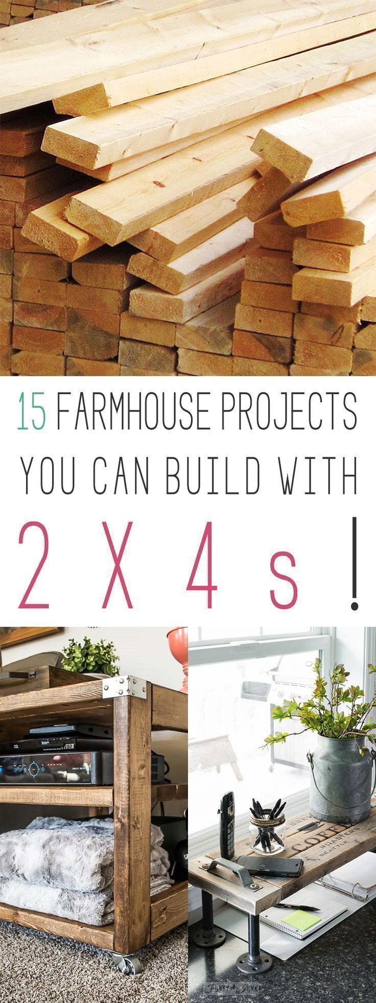 15 Farmhouse Projects You Can Build With 2X4s - The Cottage Market - 15 Farmhouse Projects You Can Build With 2X4s - The Cottage Market -   19 diy Projects with wood ideas
