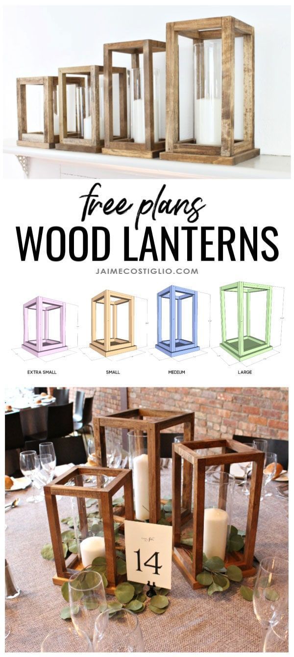 Wood Lantern Centerpieces Free Plans - Jaime Costiglio - Wood Lantern Centerpieces Free Plans - Jaime Costiglio -   19 diy Projects with wood ideas