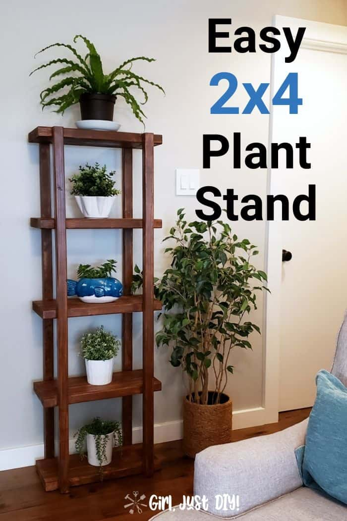 DIY 2x4 Plant Stand with Build Plans - Girl, Just DIY! - DIY 2x4 Plant Stand with Build Plans - Girl, Just DIY! -   19 diy Wood work ideas