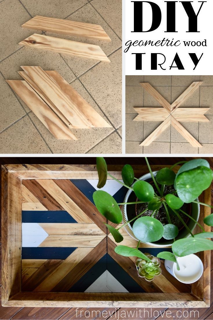 DIY - Decorative Geometric Wood Tray - From Evija with Love - DIY - Decorative Geometric Wood Tray - From Evija with Love -   19 diy Wood work ideas