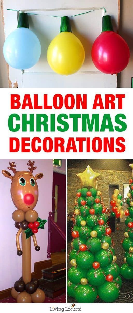 Christmas Balloon Art | DIY Holiday Party Decorations - Christmas Balloon Art | DIY Holiday Party Decorations -   20 diy Christmas Decorations for office ideas