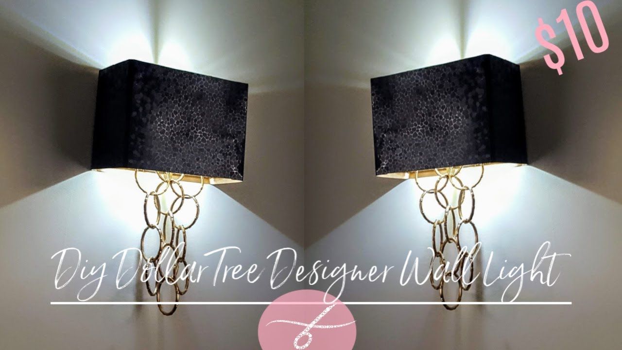 DIY Dollar Tree Glam Wall Light - DIY Elegant Wall Sconce - Wall Lamp - Home Decor DIY - Unique $10 - DIY Dollar Tree Glam Wall Light - DIY Elegant Wall Sconce - Wall Lamp - Home Decor DIY - Unique $10 -   20 diy Lamp wall ideas
