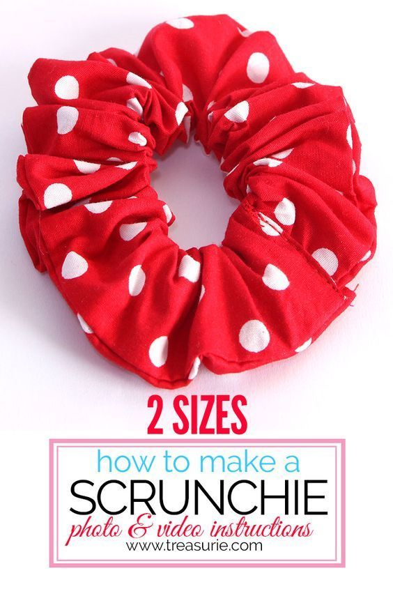 How to Make a Scrunchie {2 sizes} - DIY Scrunchie | TREASURIE - How to Make a Scrunchie {2 sizes} - DIY Scrunchie | TREASURIE -   21 diy Scrunchie kids ideas
