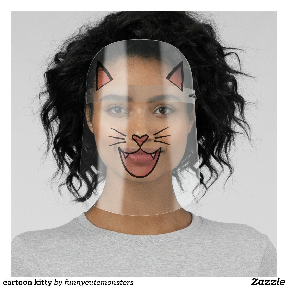 cartoon kitty face shield | Zazzle.com - cartoon kitty face shield | Zazzle.com -   22 beauty Face cartoon ideas