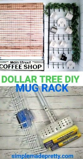 Mug Rack DIY - Dollar Tree Mug Rack - Dollar Store Mug Rack - How to make a Mug Rack - Mug Rack DIY - Dollar Tree Mug Rack - Dollar Store Mug Rack - How to make a Mug Rack -   24 diy Dollar Tree videos ideas