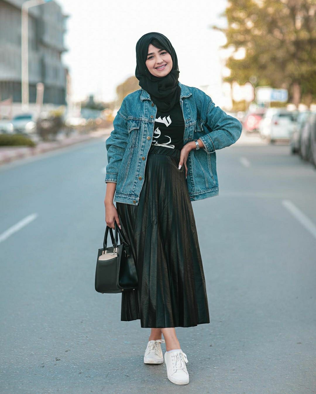 Leather skirt .. How to style? || hijab outfits - Leather skirt .. How to style? || hijab outfits -   6 style Hijab sporty ideas