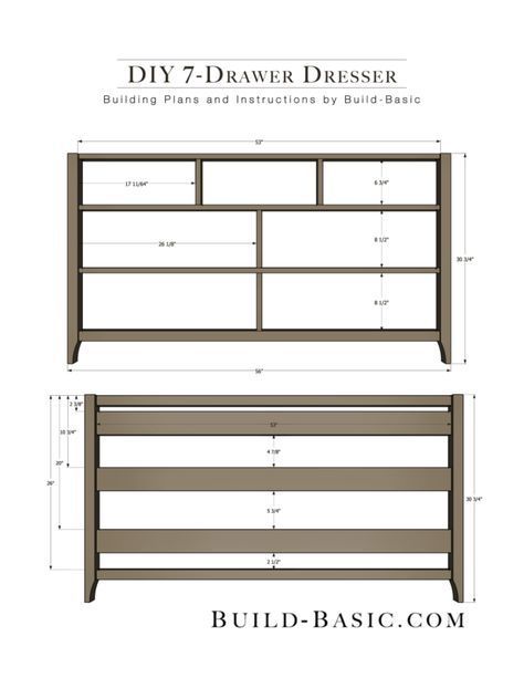 Build a DIY 7 Drawer Dresser ‹ Build Basic - Build a DIY 7 Drawer Dresser ‹ Build Basic -   11 diy Muebles nordicos ideas