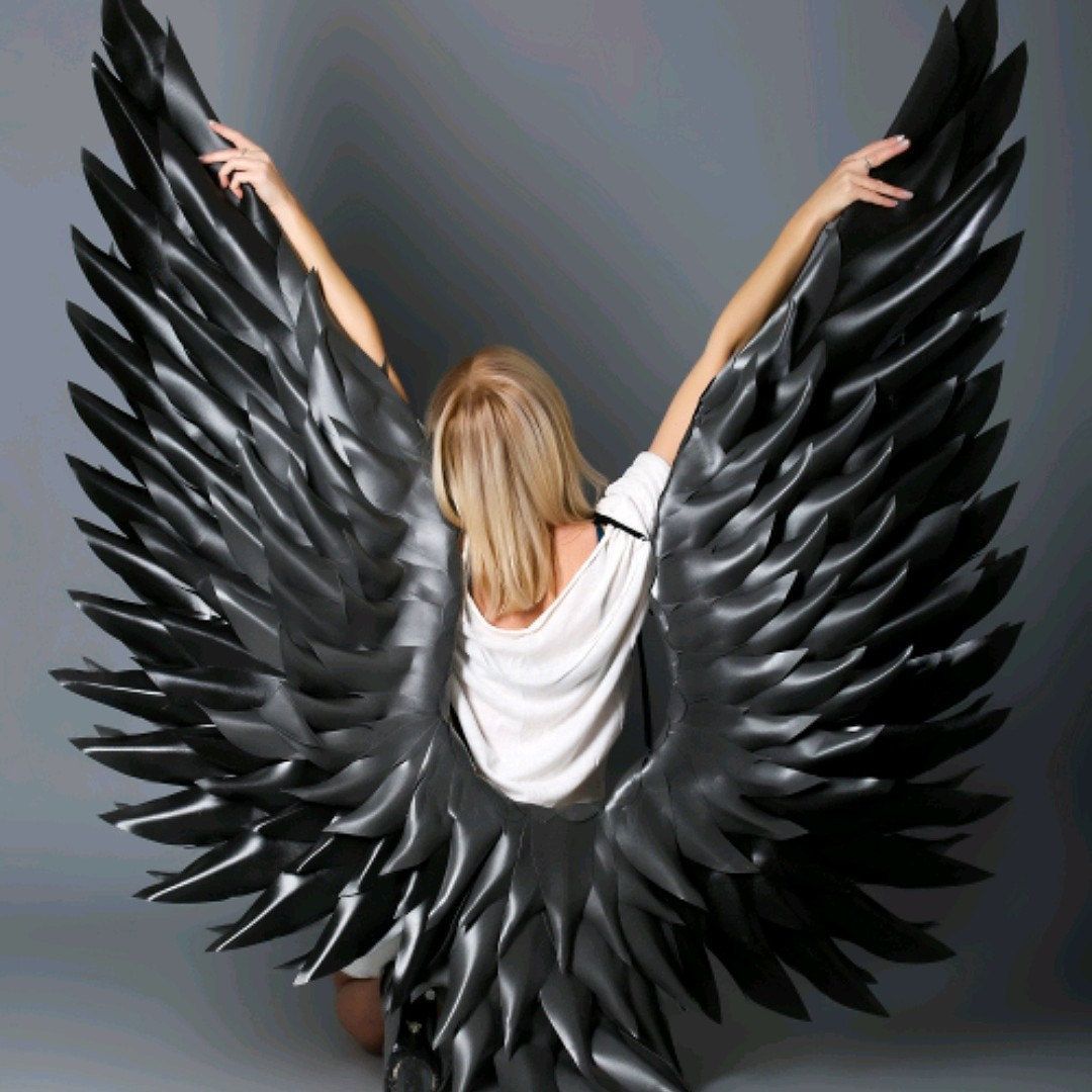 Wings BLACK ANGELIC DEMON  big black angel wings Angel wings | Etsy - Wings BLACK ANGELIC DEMON  big black angel wings Angel wings | Etsy -   12 diy Halloween Costumes angel ideas