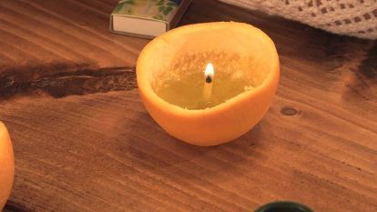 How to Make DIY Orange Peel Candle - How to Make DIY Orange Peel Candle -   13 diy Candles orange ideas