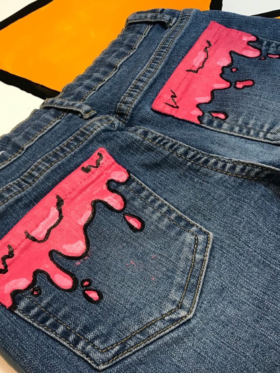 Girls Pink Drip Shorts | MEANSTREAK design - Girls Pink Drip Shorts | MEANSTREAK design -   13 style Jeans diy ideas