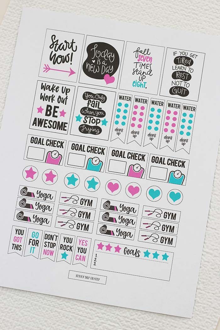 Rock Your Goals with a FREE Fitness Planner Stickers Printable - Rock Your Goals with a FREE Fitness Planner Stickers Printable -   14 fitness Planner 2019 ideas