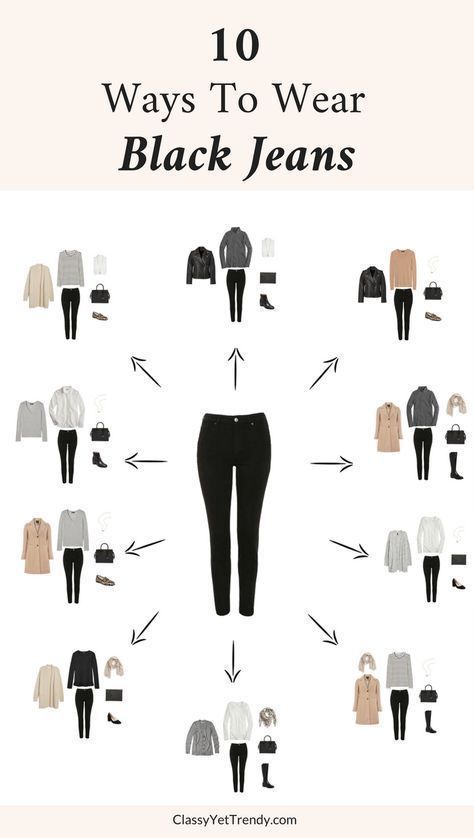 10 Ways To Wear Black Jeans - Classy Yet Trendy - 10 Ways To Wear Black Jeans - Classy Yet Trendy -   14 style Black jeans ideas