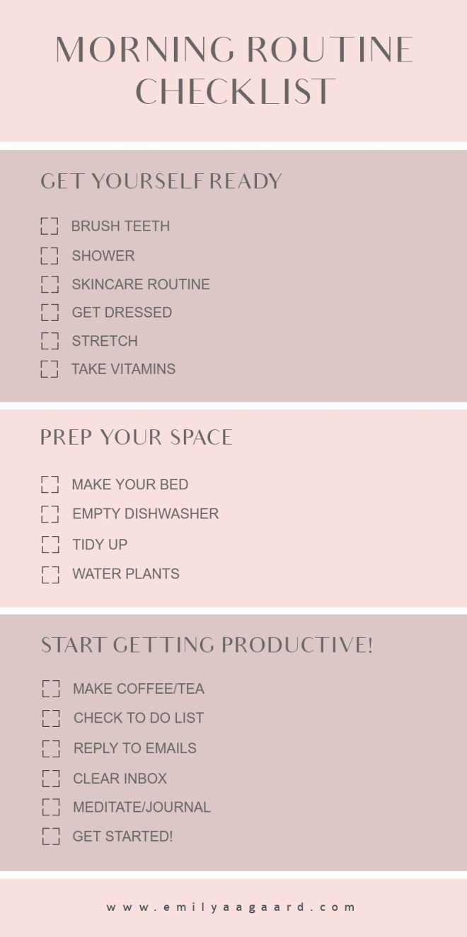 Morning Routine for a Productive Day • Emily Aagaard - Morning Routine for a Productive Day • Emily Aagaard -   14 weekly beauty Routines ideas