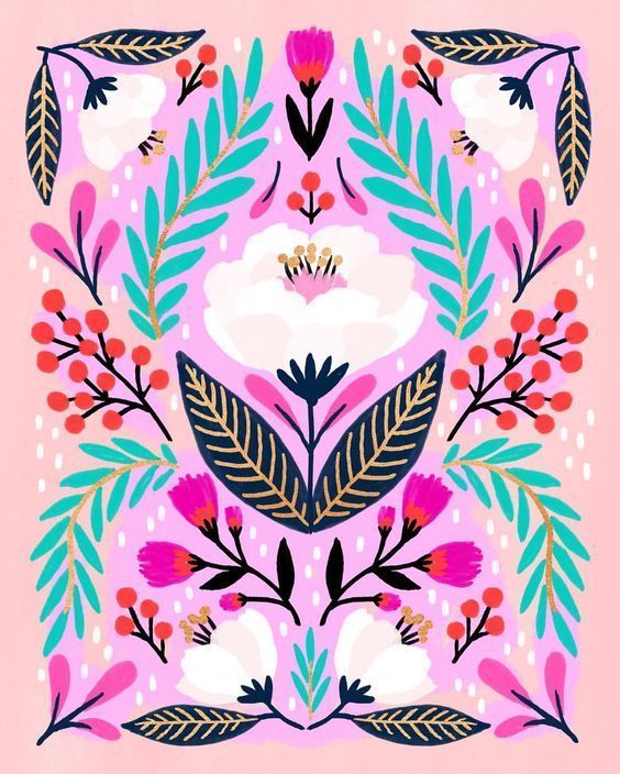 Jess Phoenix on Instagram: “Still inspired by pink, but I tried my hand at a more folk art treatment for my flowers. I think I'm a fan! Excited to do more some day! ??” - Jess Phoenix on Instagram: “Still inspired by pink, but I tried my hand at a more folk art treatment for my flowers. I think I'm a fan! Excited to do more some day! ??” -   15 beauty Flowers illustration ideas