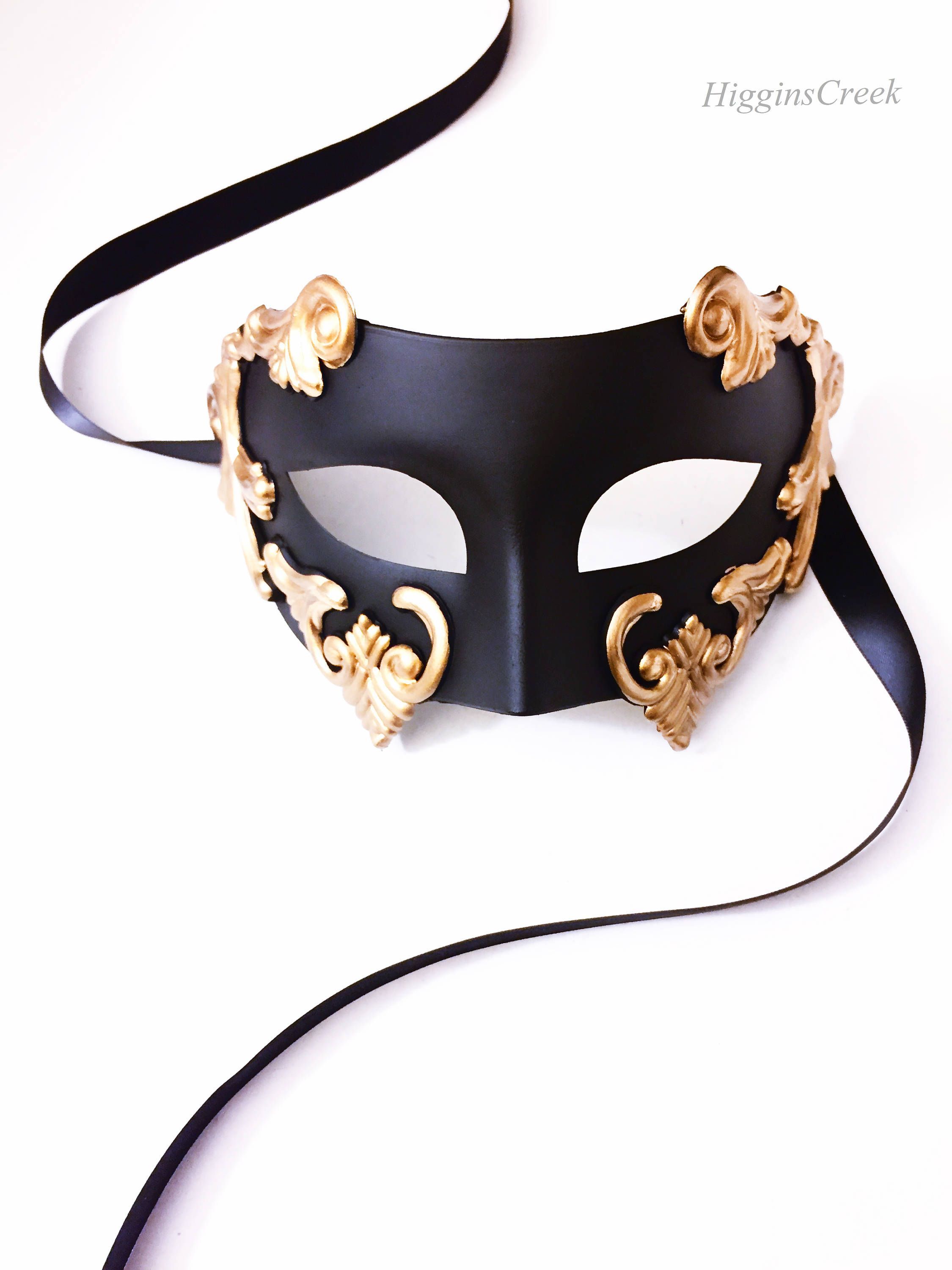 Luxury Masquerade Mask Men Mask Roman Mens Masks with Gold | Etsy - Luxury Masquerade Mask Men Mask Roman Mens Masks with Gold | Etsy -   15 beauty Mask anime ideas