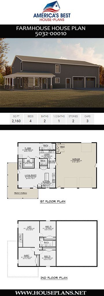 Farmhouse Plan 5032-00010 - Farmhouse Plan 5032-00010 -   15 diy House plans ideas