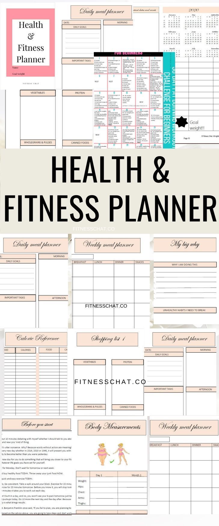 printable - printable -   15 fitness Planner for beginners ideas