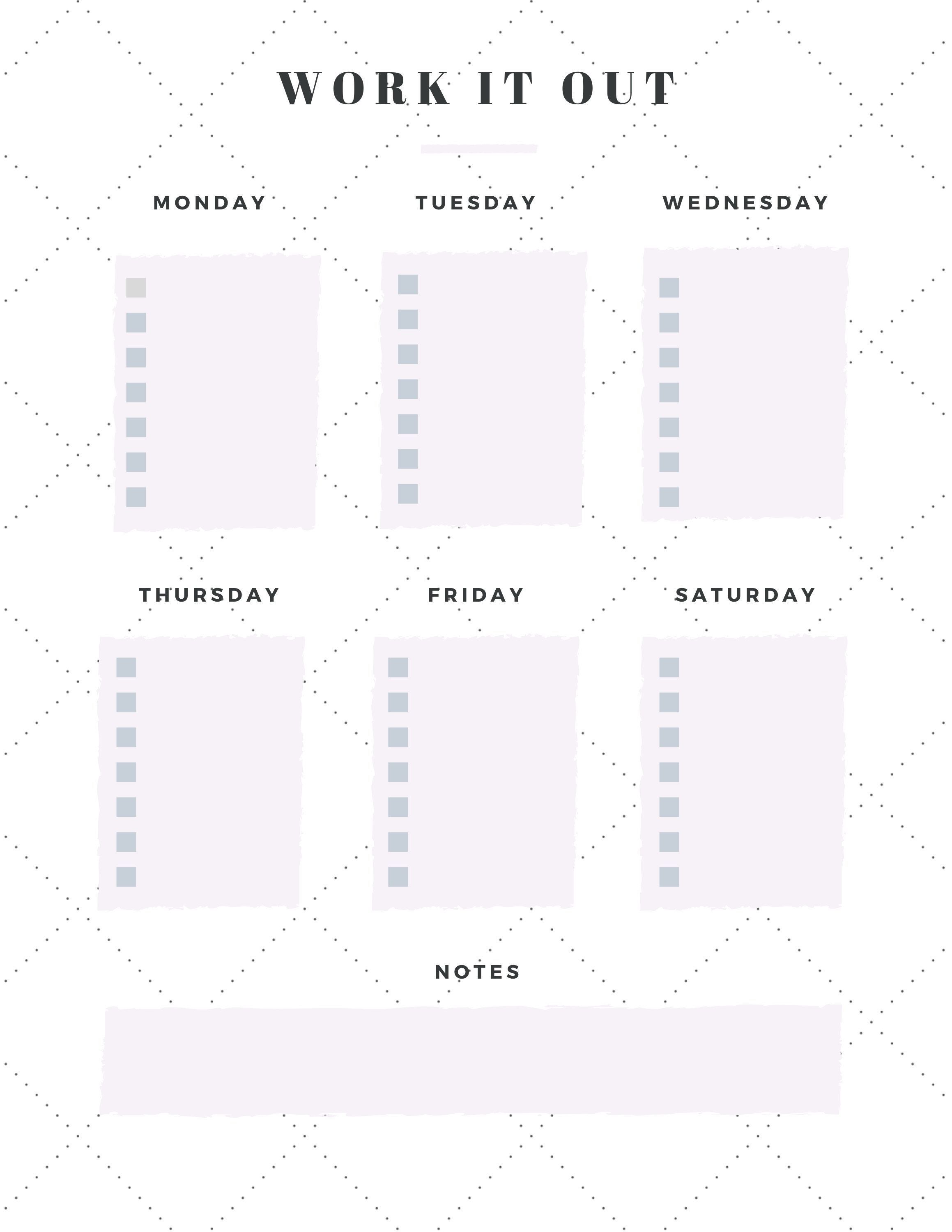 Weekly Workout Planner-INSTANT DOWNLOAD | Etsy - Weekly Workout Planner-INSTANT DOWNLOAD | Etsy -   15 fitness Planner for beginners ideas