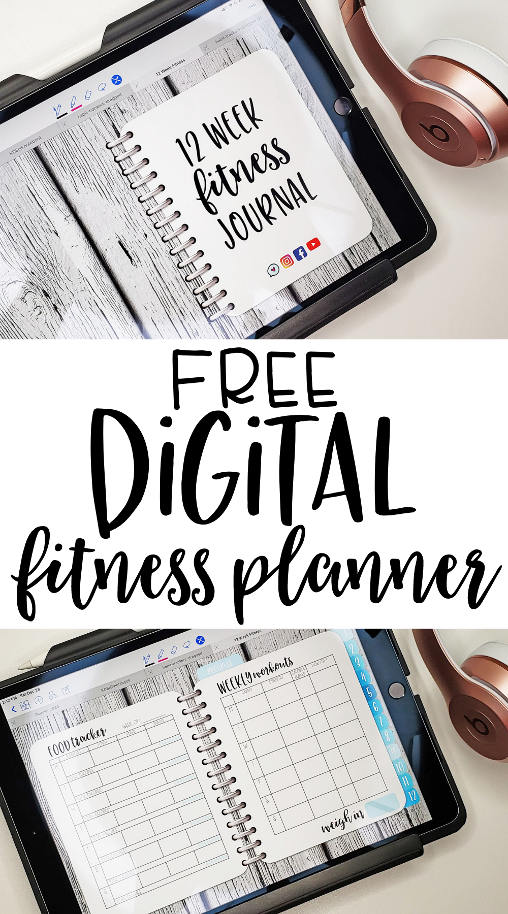 Free Digital Planner | 12 Week Fitness Journal - Planning Inspired - Free Digital Planner | 12 Week Fitness Journal - Planning Inspired -   15 fitness Planner for beginners ideas