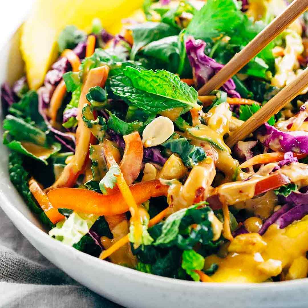 Crunchy Thai Salad with Peanut Dressing - Crunchy Thai Salad with Peanut Dressing -   15 fitness Rezepte salat ideas