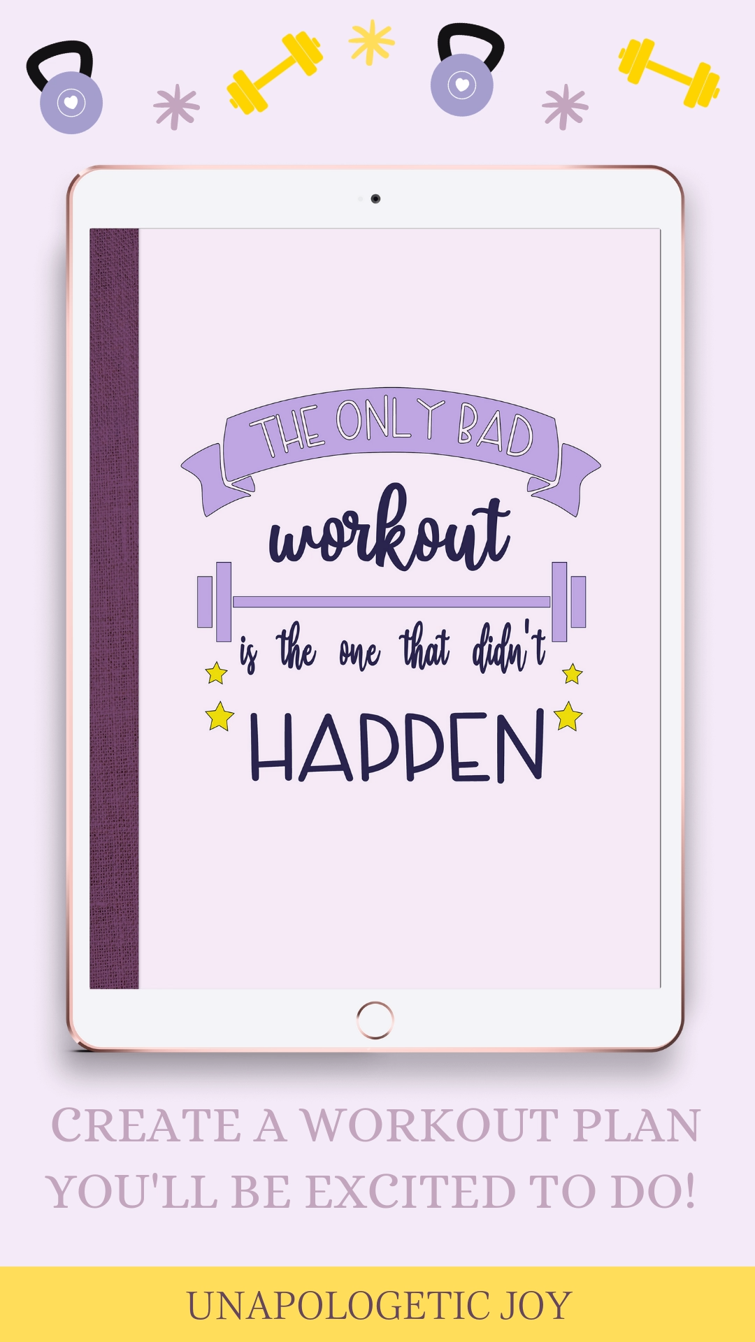 No Bad Workout Digital Fitness Planner - No Bad Workout Digital Fitness Planner -   best fitness Journal