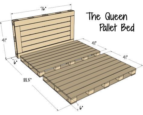 The Queen Pallet Bed - The Queen Pallet Bed -   16 diy Bed Frame for teens ideas