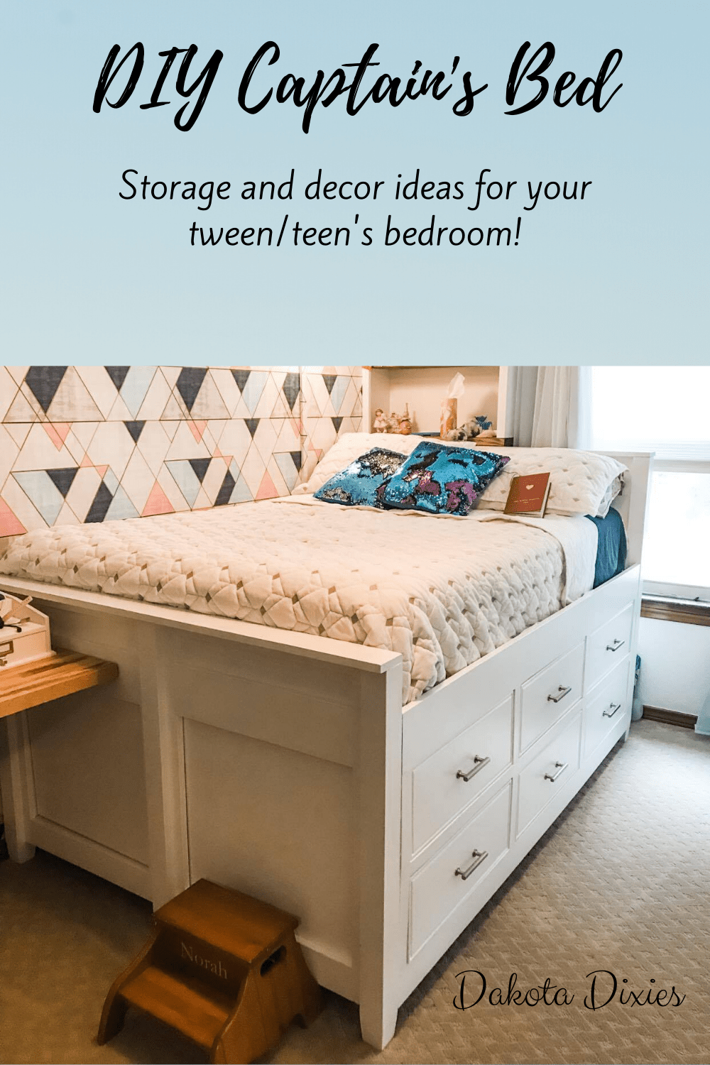 DIY Captain's Bed » Dakota Dixies » Teen bedroom ideas - DIY Captain's Bed » Dakota Dixies » Teen bedroom ideas -   16 diy Bed Frame for teens ideas