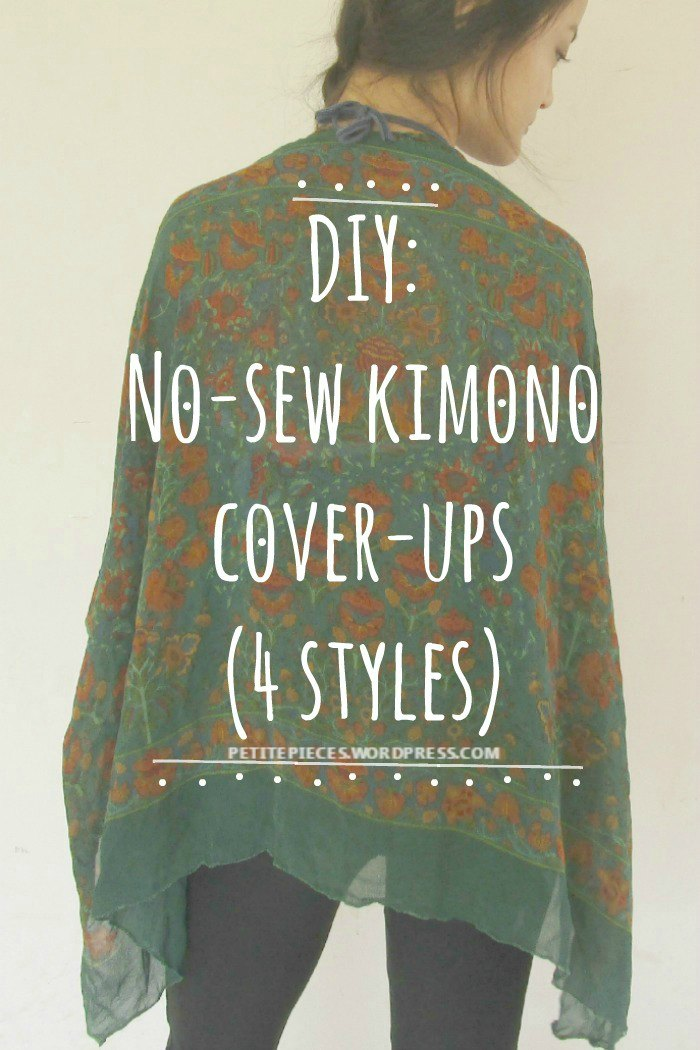 DIY: No-Sew Kimono Cover-Ups (4 Styles) - DIY: No-Sew Kimono Cover-Ups (4 Styles) -   16 diy Clothes kimono ideas