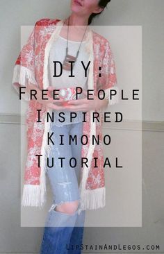 Make This DIY Kimono w/ Fringe - Creative Fashion Blog - Make This DIY Kimono w/ Fringe - Creative Fashion Blog -   16 diy Clothes kimono ideas
