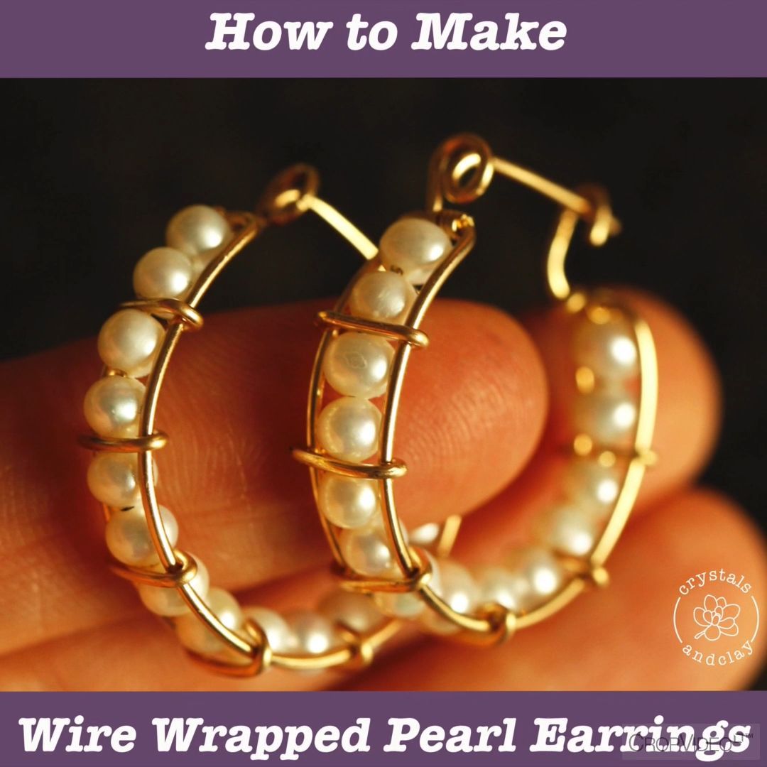 How to make wire wrapped pearl earrings - How to make wire wrapped pearl earrings -   16 diy Jewelry hippie ideas
