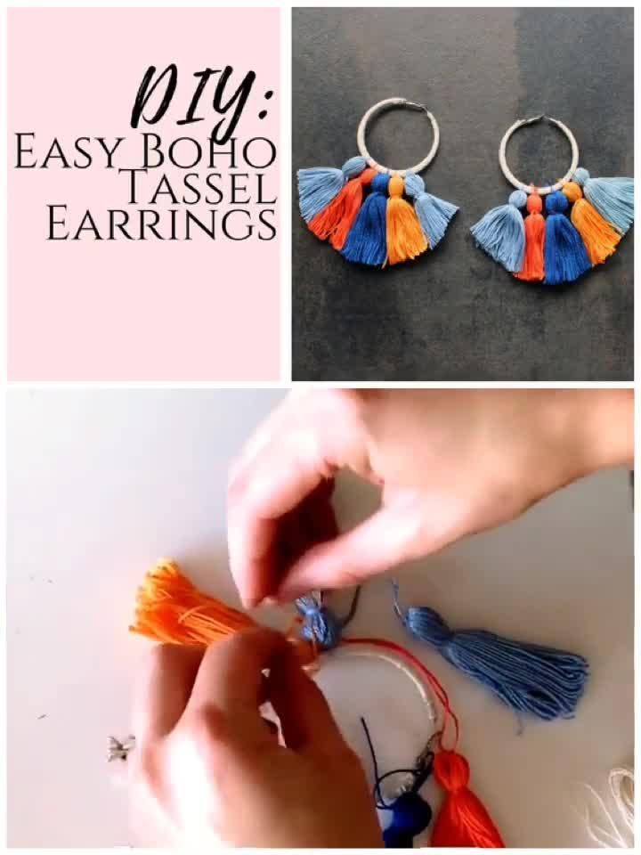 How To Make Easy DIY Boho Tassel Earrings - Creative Fashion Blog - How To Make Easy DIY Boho Tassel Earrings - Creative Fashion Blog -   16 diy Jewelry hippie ideas