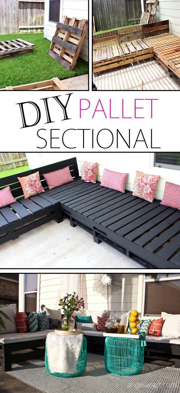 Pallet Furniture DIY - Patio Sectional - Page 7 of 7 - Angela East - Pallet Furniture DIY - Patio Sectional - Page 7 of 7 - Angela East -   16 diy Outdoor porch ideas