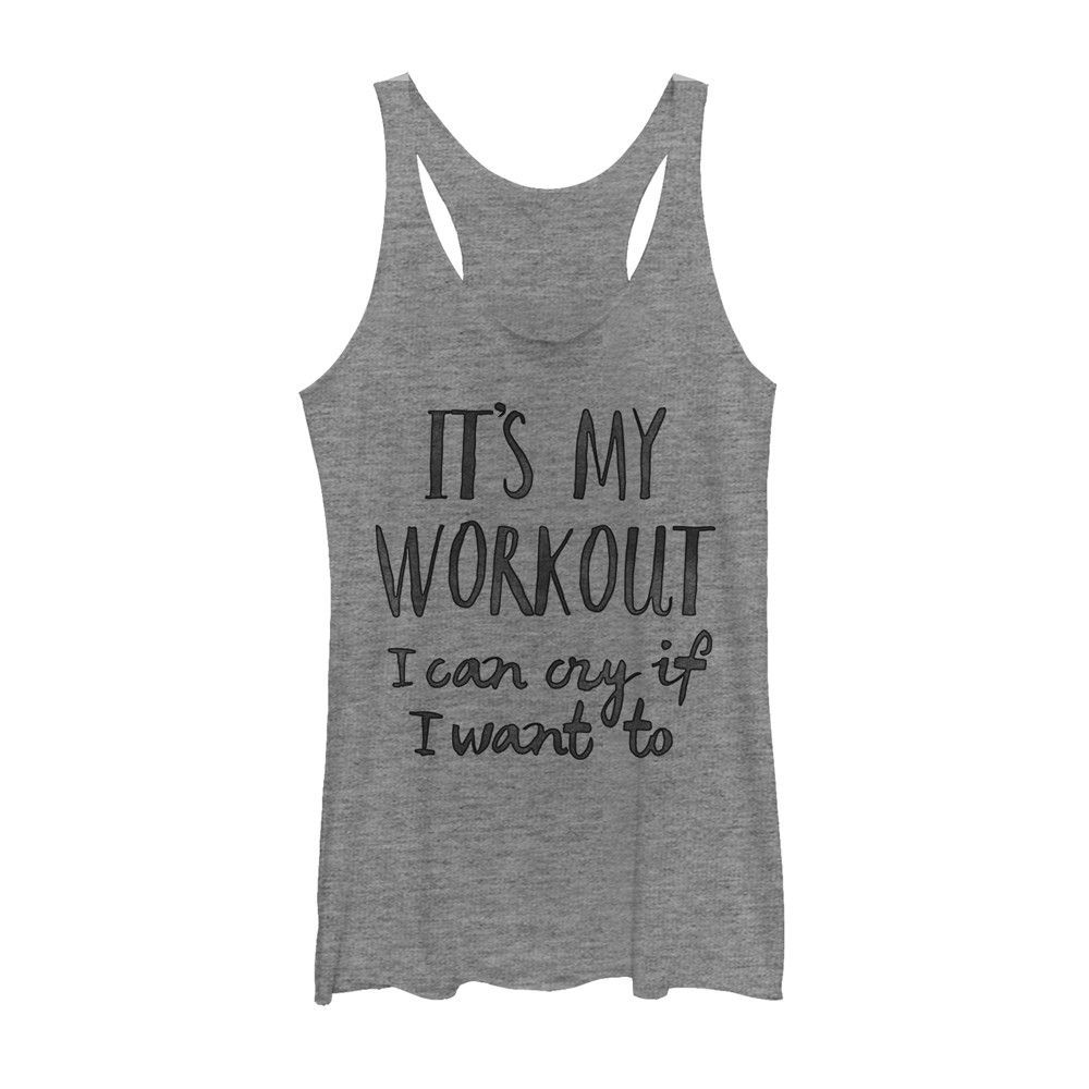 CHIN UP Womens - My Workout Cry If I Want Racerback Tank - CHIN UP Womens - My Workout Cry If I Want Racerback Tank -   16 fitness Clothes funny ideas