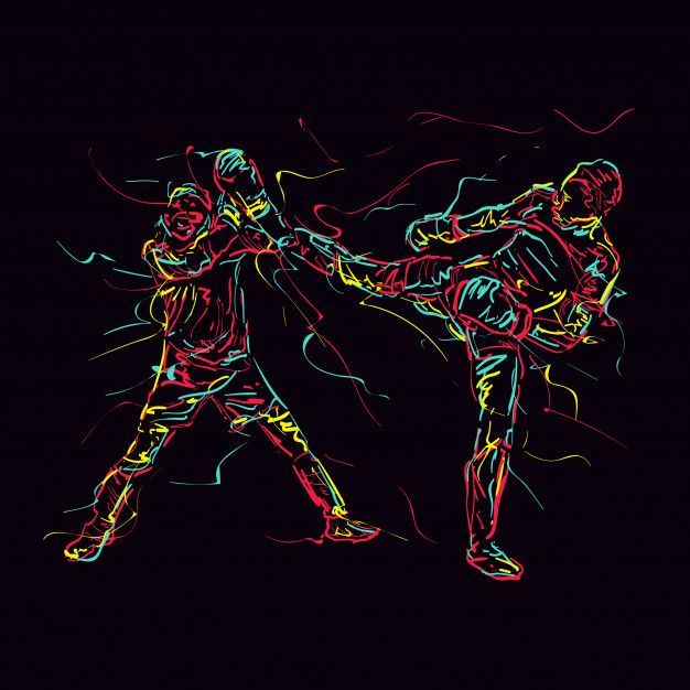 Abstract Illustration Of Martial Arts Practice - Abstract Illustration Of Martial Arts Practice -   17 abstract fitness Art ideas