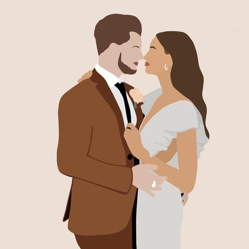 Custom Wedding Illustration - Custom Wedding Illustration -   17 beauty Day illustration ideas