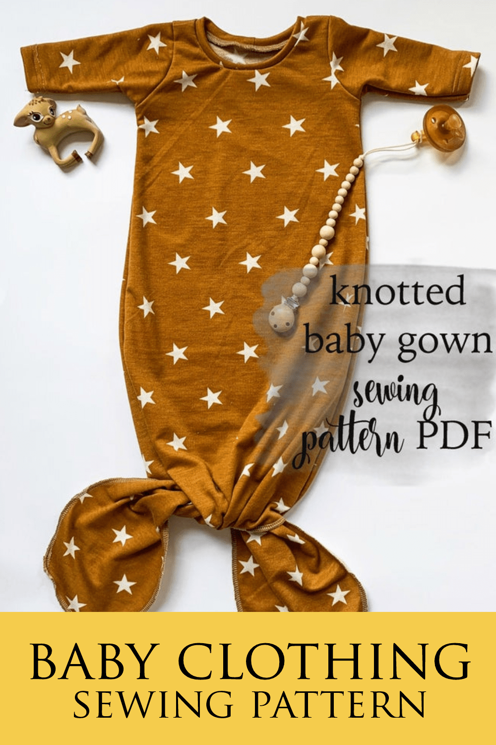 Knotted Baby Gown Pattern | Make a Baby Knotted Sleeper - Knotted Baby Gown Pattern | Make a Baby Knotted Sleeper -   17 diy Baby accessories ideas