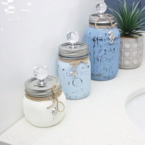 Mason Jar Canisters - Mason Jar Canisters -   17 diy Bathroom mason jars ideas