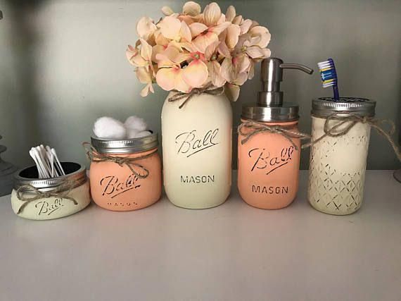 Your place to buy and sell all things handmade - Your place to buy and sell all things handmade -   17 diy Bathroom mason jars ideas