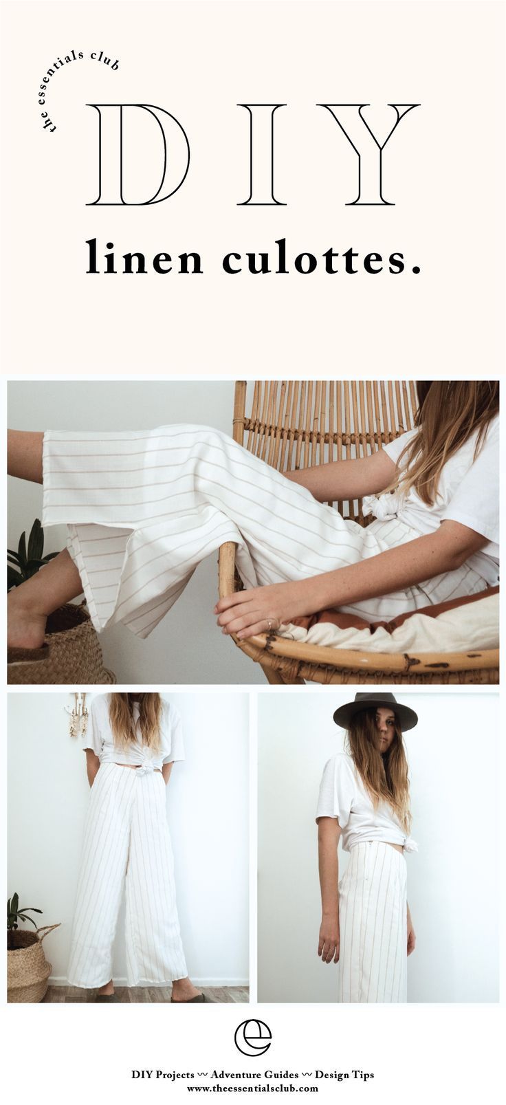DIY: Linen Culottes — The Essentials Club // Creative DIY Hub - DIY: Linen Culottes — The Essentials Club // Creative DIY Hub -   17 diy Clothes for winter ideas