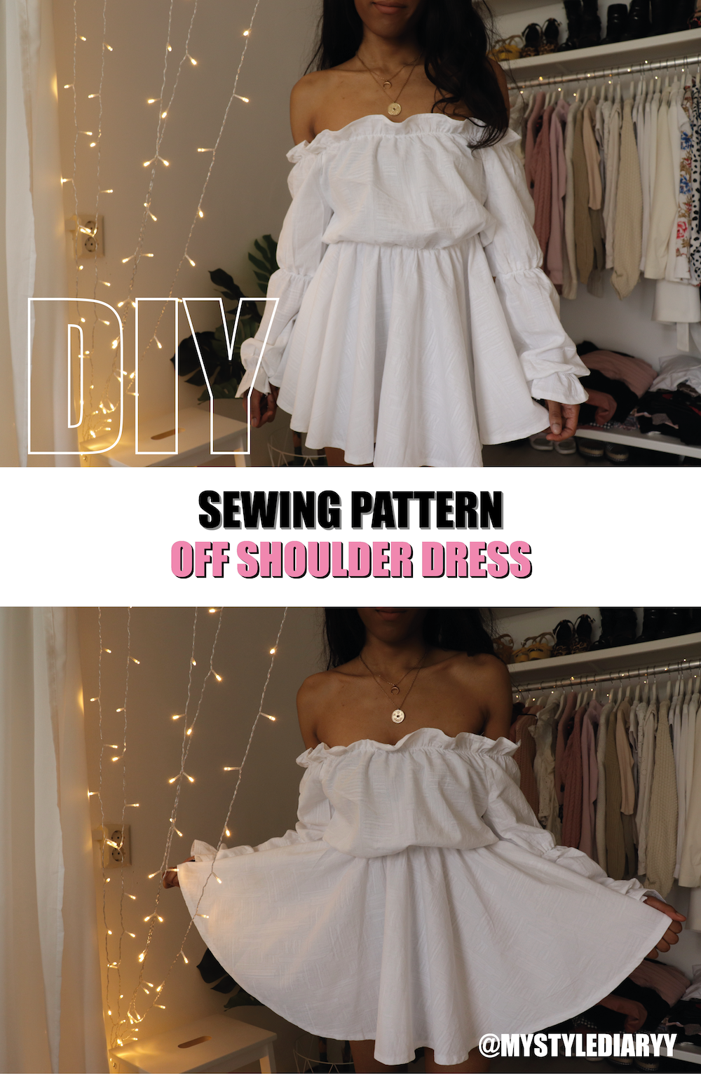 OFF THE SHOULDER DRESS SEWING PATTERN - OFF THE SHOULDER DRESS SEWING PATTERN -   17 diy Clothes for winter ideas