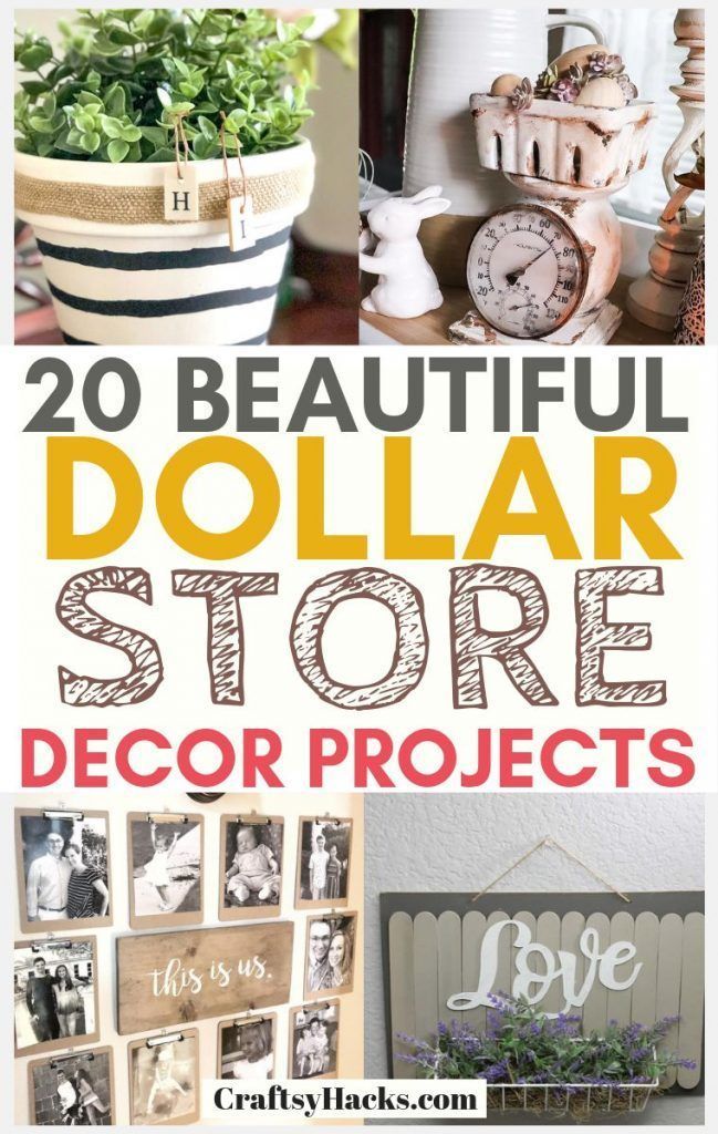 20 Dollar Store Home Decor Projects You Should Try - 20 Dollar Store Home Decor Projects You Should Try -   17 diy Home Decor dollar store ideas