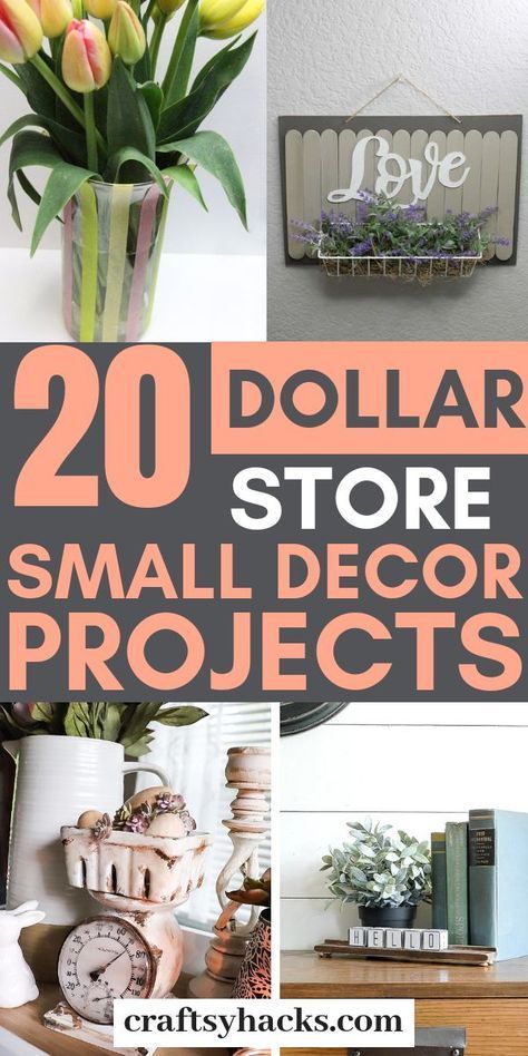 20 Dollar Store Home D?cor Projects - 20 Dollar Store Home D?cor Projects -   17 diy Home Decor dollar store ideas