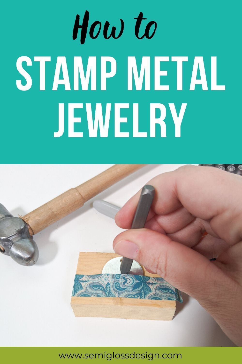 Easy Gift Idea: How to Stamp Metal Jewelry - Semigloss Design - Easy Gift Idea: How to Stamp Metal Jewelry - Semigloss Design -   17 diy Jewelry gifts ideas